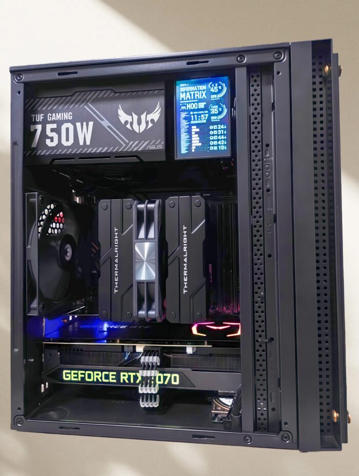 【簡約商務辦公】黑金鋼迷你電腦機殼 M-ATX｜霧面黑鋼質外殼｜高效散熱 × 輕巧實用｜裝機首選：圖片 7